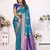 Dark blue weaving saree with blouse