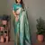 Green tissue silk blend with weaving saree with blouse