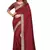 Maroon embroidered Vichitra Blooming silk saree with blouse piece