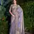 Grey embroidered Two Tone Silk saree with blouse piece