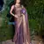 Lavender embroidered Two Tone Silk saree with blouse piece
