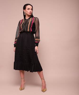 Black luciano mesh jacket with camisole 2