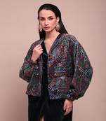 Blue estrella velvet jacket