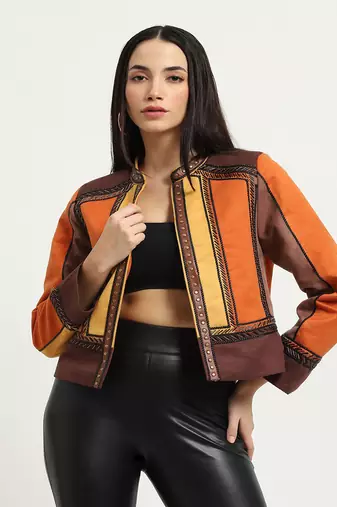 Brown carina suede jacket
