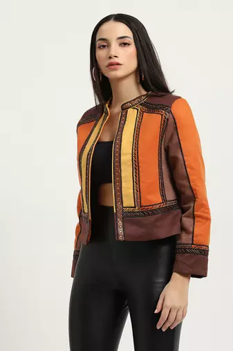 Brown carina suede jacket