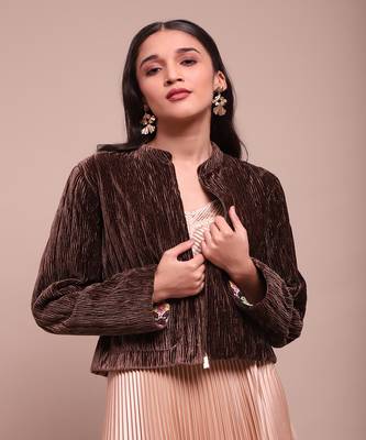 Brown caren velvet jacket 1