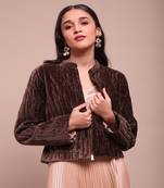 Brown caren velvet jacket