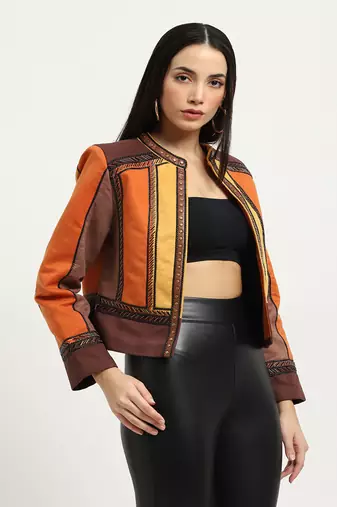 Brown carina suede jacket