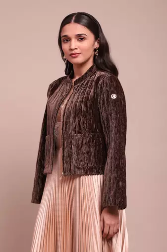 Brown caren velvet jacket