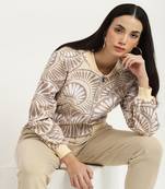 Beige athliesure bomber jacket