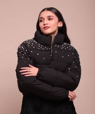 Black asher puffer jacket 2