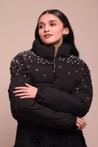 Black asher puffer jacket