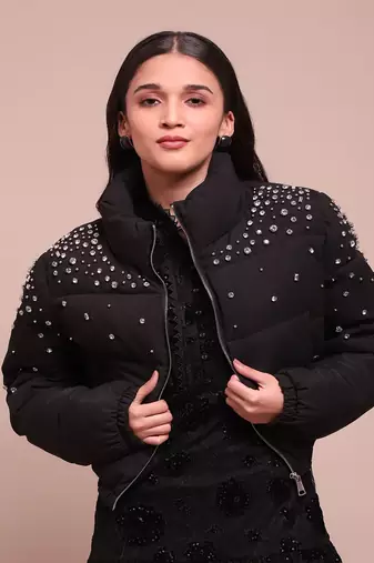 Black asher puffer jacket