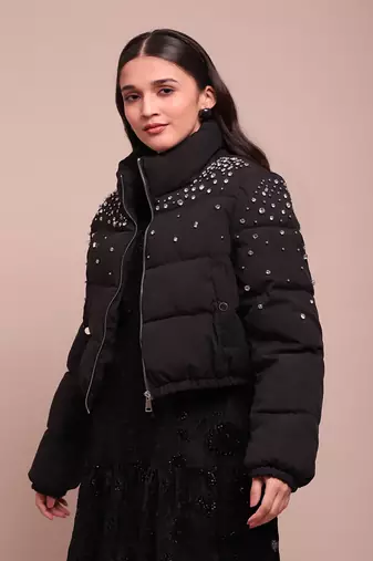 Black asher puffer jacket