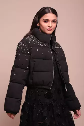 Black asher puffer jacket