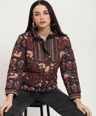 Black & rust blue asher puffer jacket 1