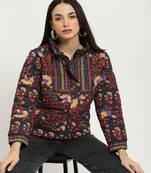 Black & rust blue asher puffer jacket