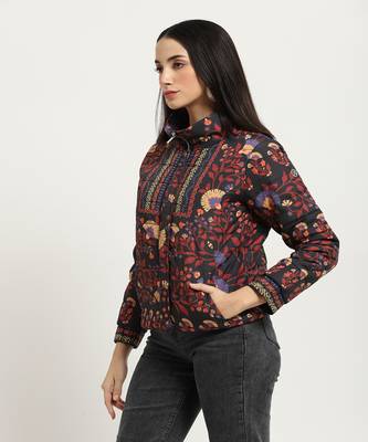 Black & rust blue asher puffer jacket 3