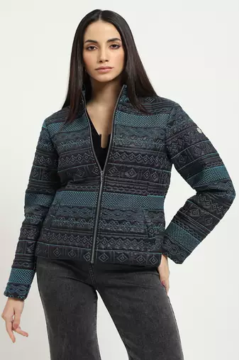 Black & blue asher puffer jacket