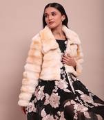 Off white asher faux fur jacket