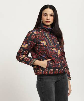 Black & rust blue asher puffer jacket 4