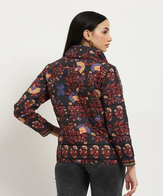 Black & rust blue asher puffer jacket 5
