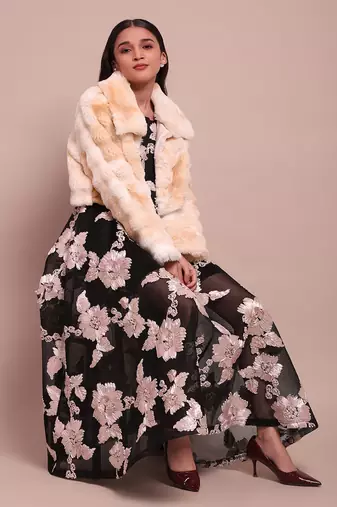 Off white asher faux fur jacket