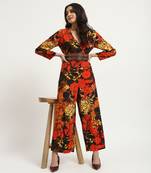 Black floriane jumpsuit