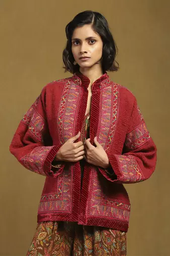 Pink peru solid jacket
