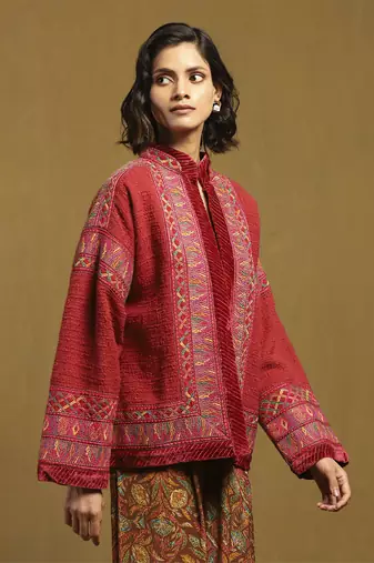 Pink peru solid jacket