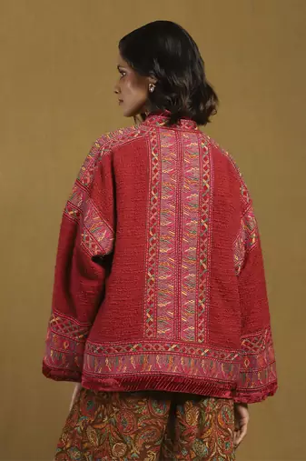 Pink peru solid jacket