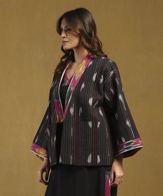 Black ikkat jacket 3