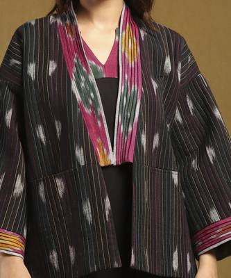 Black ikkat jacket 4