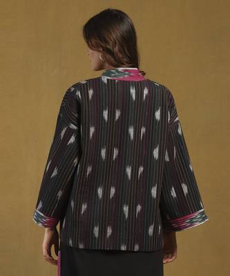 Black ikkat jacket 5