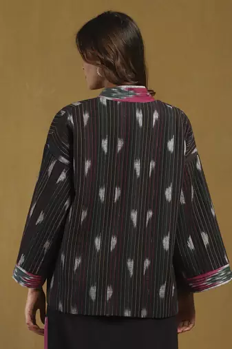 Black ikkat jacket