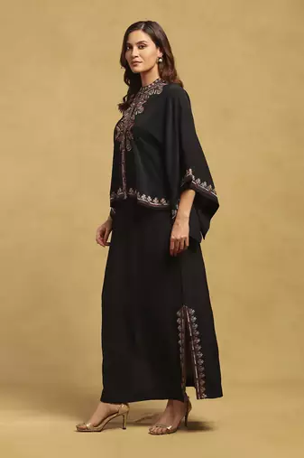Black sophie solid top with skirt co-ord set