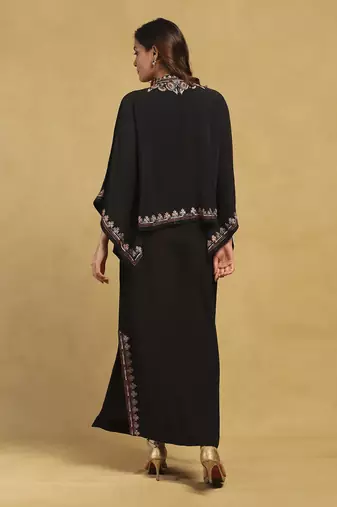 Black sophie solid top with skirt co-ord set