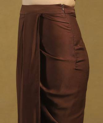Brown yale cape with bustier and skirt co-ord set 5