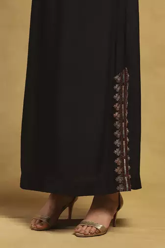 Black sophie solid top with skirt co-ord set