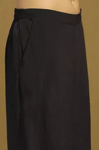 Black kinnauri cape with inner and pant co-ord set