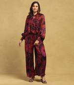 Red hriday top with pant co-ord set