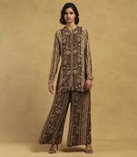 Black arohi shirt with pant co-ord set