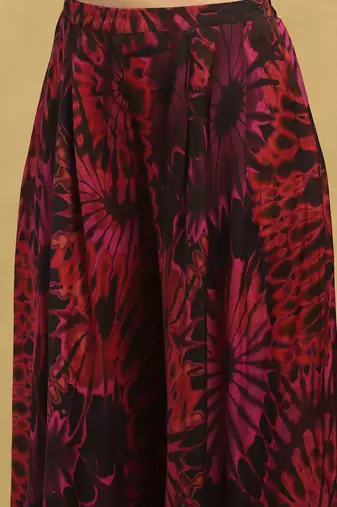 Red hriday top with pant co-ord set
