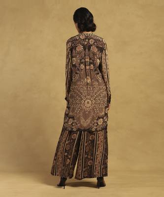 Black arohi shirt with pant co-ord set 3