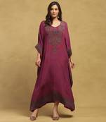 Pink aboriginal kaftan dress with camisole
