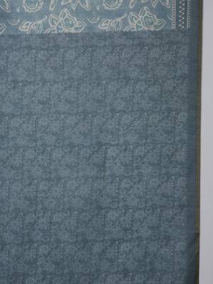 Batik printed silk cotton saree 6