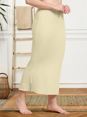 Trendmalls Plain Nylon Soft Petticoat Skirts Saree Silhouette Shape Wear set of 2 2