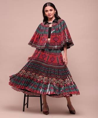 Multi-color sequin sansa skirt 2