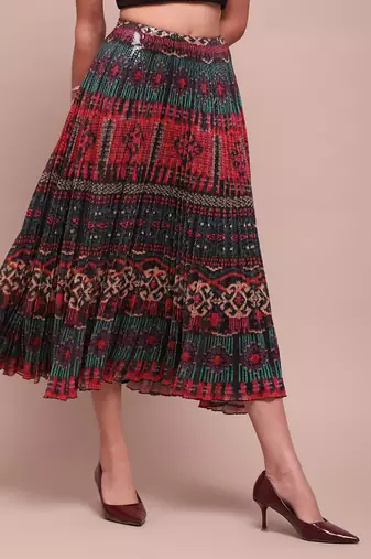 Multi-color sequin sansa skirt