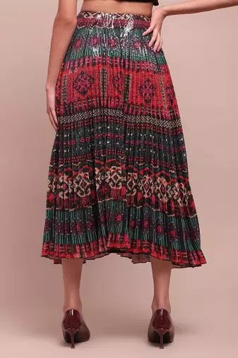 Multi-color sequin sansa skirt